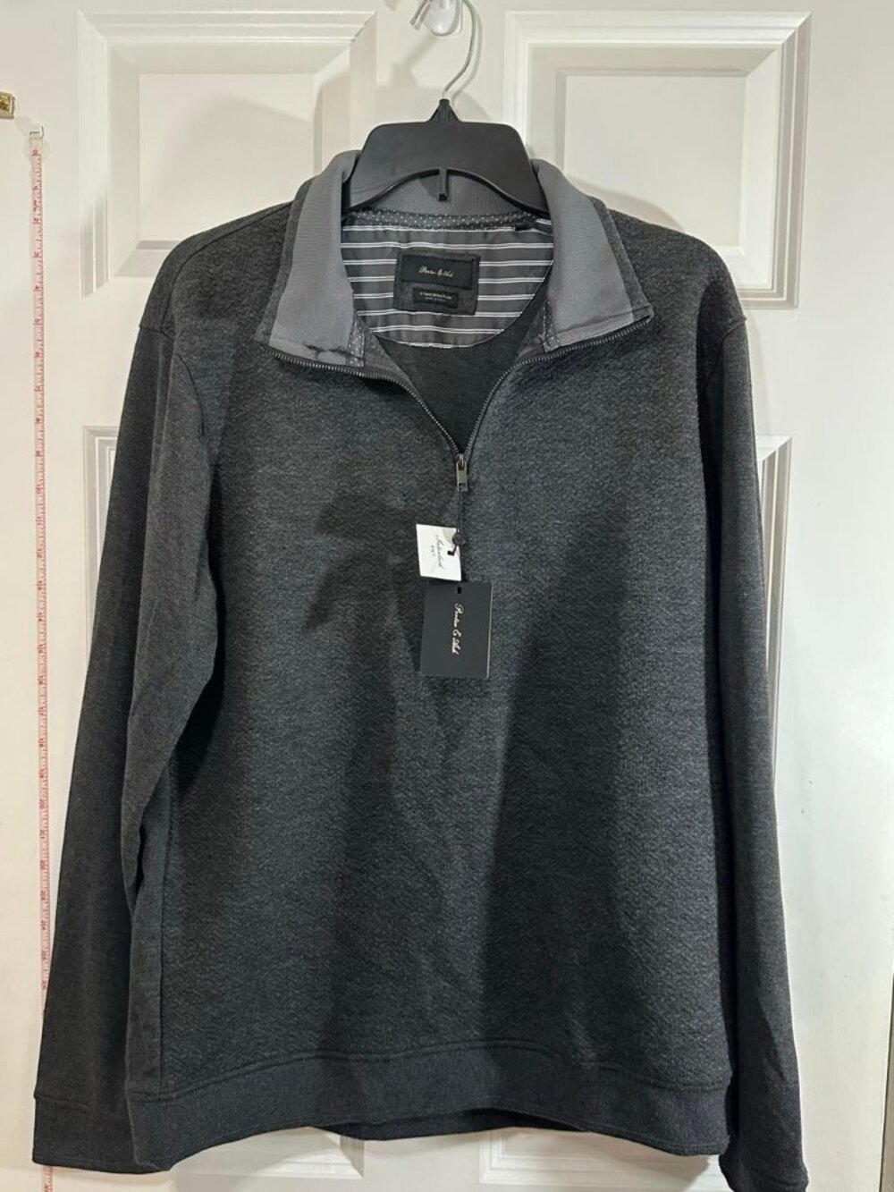NWT Porton & Still Charcoal Gray 1/4 Zip Pullover